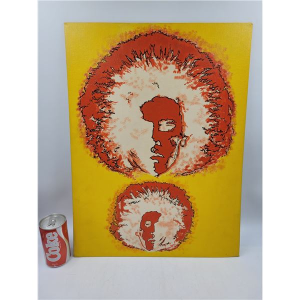 Original Jimi Hendrix Painting on Canvas Board