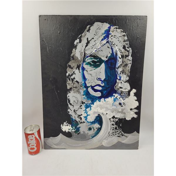 Original Neil Young Painting on Canvas Board