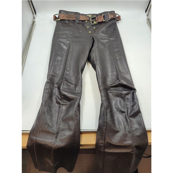 Vintage Leather Pants and Belt made by Great Things Ltd. Vancouver BC