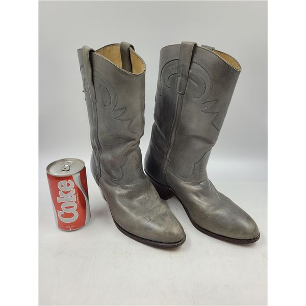 Vintage Leather City Life Cowboy Boots Size 9D