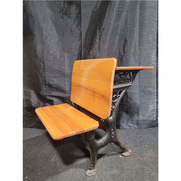 Antique Cast Iron and Oak Small School Desk No.5