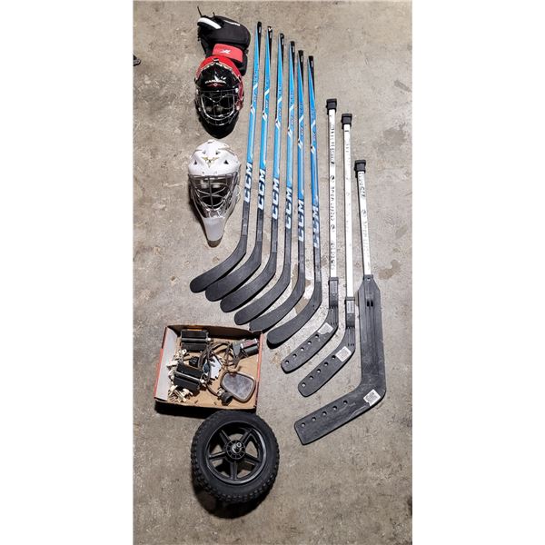 Hockey Sticks and Sporting Lot