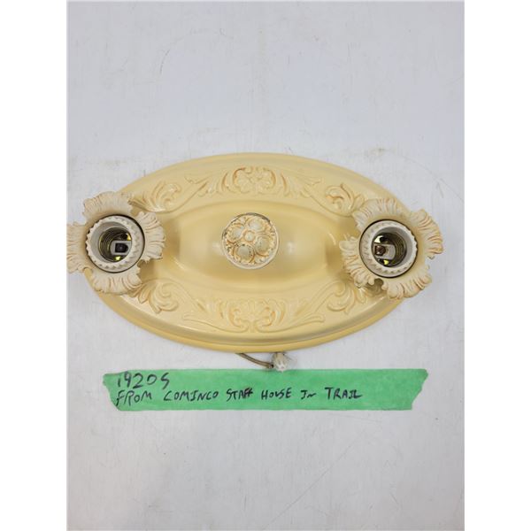 1920's Metal Lighting Fixture