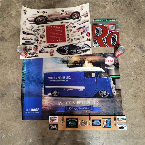 Posters/Dash Decal Coat Rack and Rolling Stones Magazine