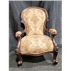Image 1 : Victorian Mahogany Armed Parlor Chair