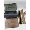 Image 2 : Imperial Oil Plaque Wooden Firestone Box and Leather Bag