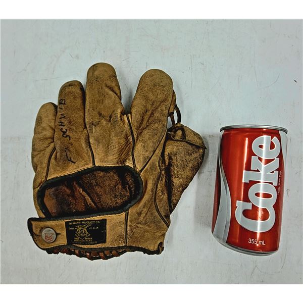Antique Leather Baseball Glove Made in The USA