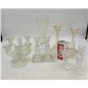 Image 1 : Vintage Crystal Candle Holders and Vase