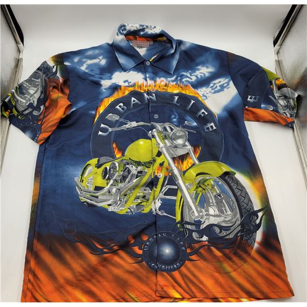 Men's L Urban Life Silk Motorcycle Shirt