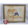 Image 1 : WW2 Pin-Up Girl Ad Poster Framed