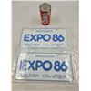 Image 1 : NOS Expo 86 Souvenir License Plates