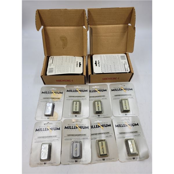 Lot of Millennium Rechargeable 9V Batteries
