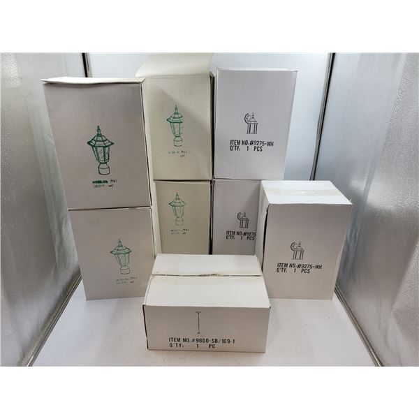 Lot of Marquis Outdoor Post Mount and Lantern-Like Lights