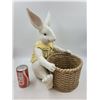 Image 1 : Foreside Rabbit with Basket Resin Figurine