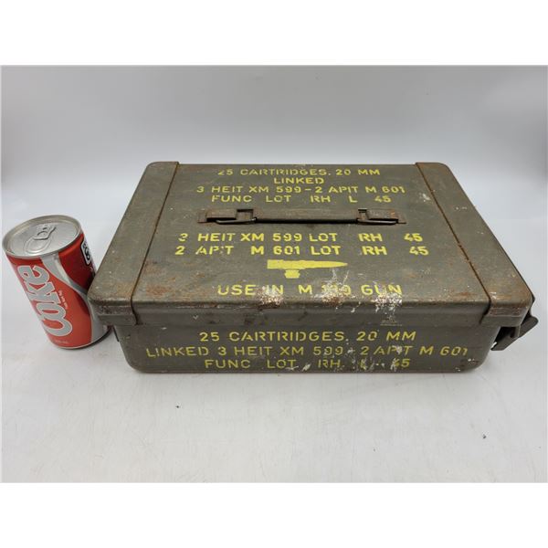 Vintage Military Ammunition Box filled with Nuts and Bolts
