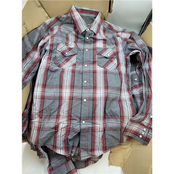 Case of Men's Plaid Shirts