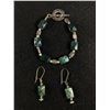 Image 1 : Genuine Gemstone Bracelet and Earrings
