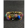 Image 1 : Multi Colour Stone Enamel Cuff/Bangle