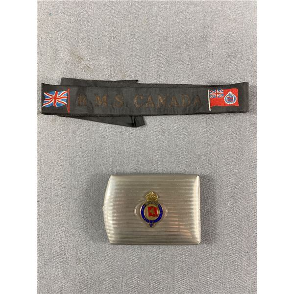 R.M.S. Astonia Cigarette Case & R.M.S. Canada Cap Tally
