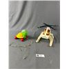 Image 1 : Vintage Fisher-Price Toys - 305 Rescue Helicopter & Turtle
