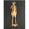 Image 2 : 2 RARE 1938 Antique Military Soldier Wood Cut-Outs- Approx 10" Tall