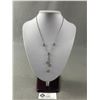 Image 1 : 925 Sterling Silver w/ Tiny Diamond Stones Necklace