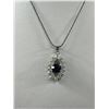 Image 2 : 18k Gold Plated Pendant w/ Rhinestones and Chain Necklace