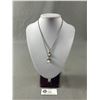Image 1 : 925 Sterling Silver w/ Genuine Pearls Necklace