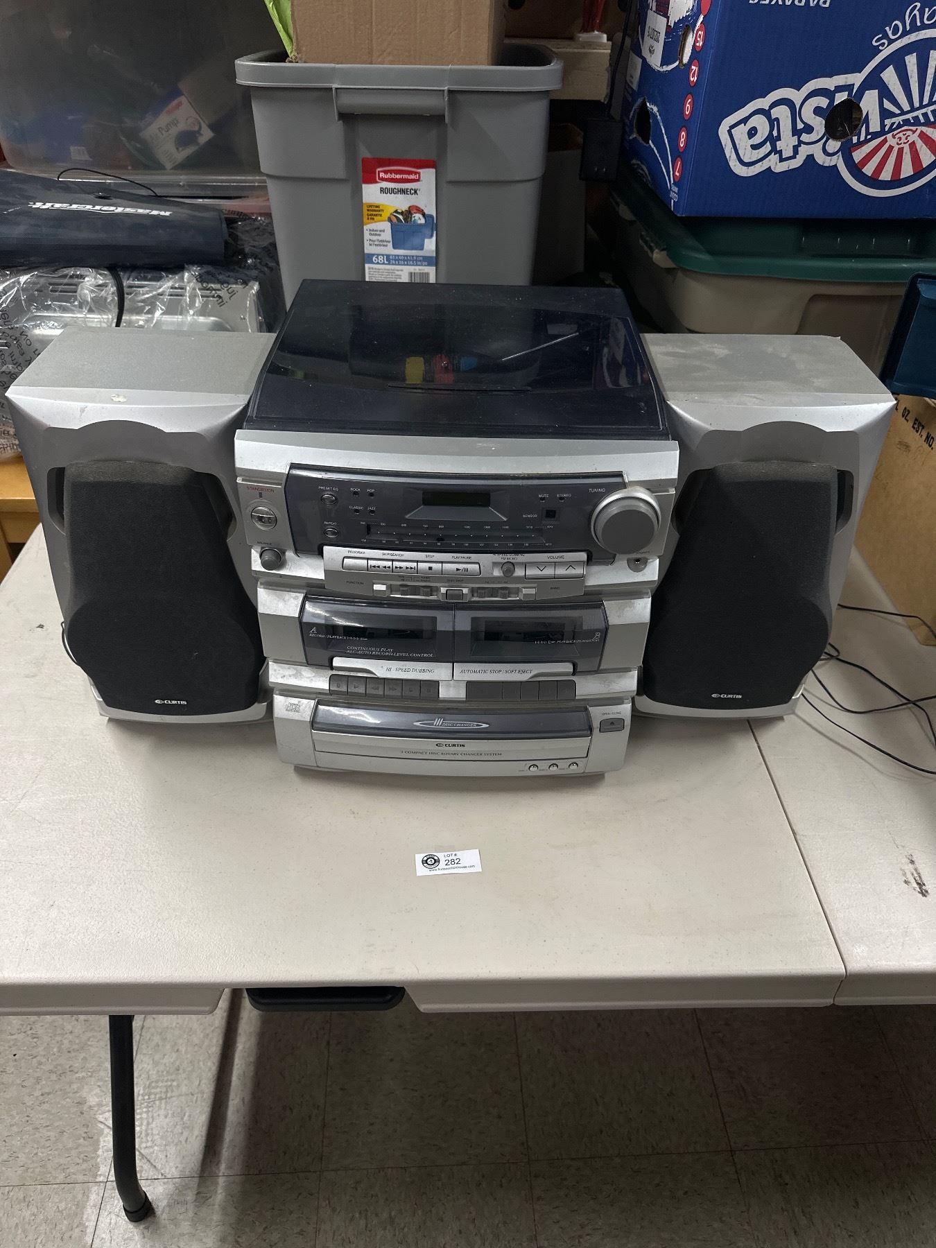 Curtis Stereo System w/ Disc Changer,Cassette Recording & Speakers
