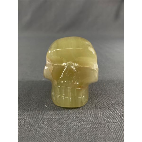 Green Onyx Skull Carving. Retail Price $190.00