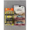 Image 1 : L.E. Die-cast 1:64 Scale Vehicles - Matchbox Premiere Collection '57 Chevy & Greenlight '69 Ford F-1