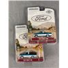 Image 2 : L.E. Die-cast 1:64 Scale Vehicles - Matchbox Premiere Collection '57 Chevy & Greenlight '69 Ford F-1