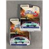 Image 2 : 3 L.E. GreenLight Die-Cast 1:64 Scale Vehicles - Airstream Trailer & 2 Hawaii Surf Shop '76 VW Cab P