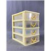 Image 1 : 4 Drawer Storage Unit w/ Crafting Contents. Approx. 8" H x 5" x 7.5"