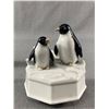 Image 2 : Vintage Otigari Japan Penguins Musical Box & 5" H Stone Penguin