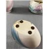 Image 3 : 2 Cherish Porcelain Pieces Made In Sorrento B.C.(6.5" H Vase & 2.5" H Bowl) & 1 Signed 3" H Vase