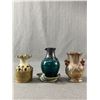 Image 1 : 3 Vintage Pottery Vases ( 3 3/4" H - 4.5" H . 1 Marked Germany & 1 Marked Siglin & 1 Dish.