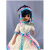 Image 2 : Vintage "First Nations" Doll On Stand w/ Hand Crafted Knitted Outfit. Approx. 14" H