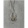 Image 2 : Vintage Sterling Silver w/ Abalone Inlaid Crab Pendant & Sterling Silver Chain Necklace