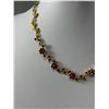 Image 2 : Lovely Gold Plated w/ Red Rhinestones Necklace