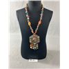 Image 1 : Vintage Huge Pendant Necklace w/ All Agate Stones