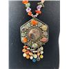 Image 2 : Vintage Huge Pendant Necklace w/ All Agate Stones
