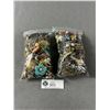 Image 1 : 2 Bags of Misc Costume Jewelry and Parts