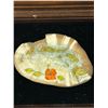 Image 2 : Hand Painted and Signed on Mamoth Ivory Framed Picture Flower w/ Hawaian Islands Background