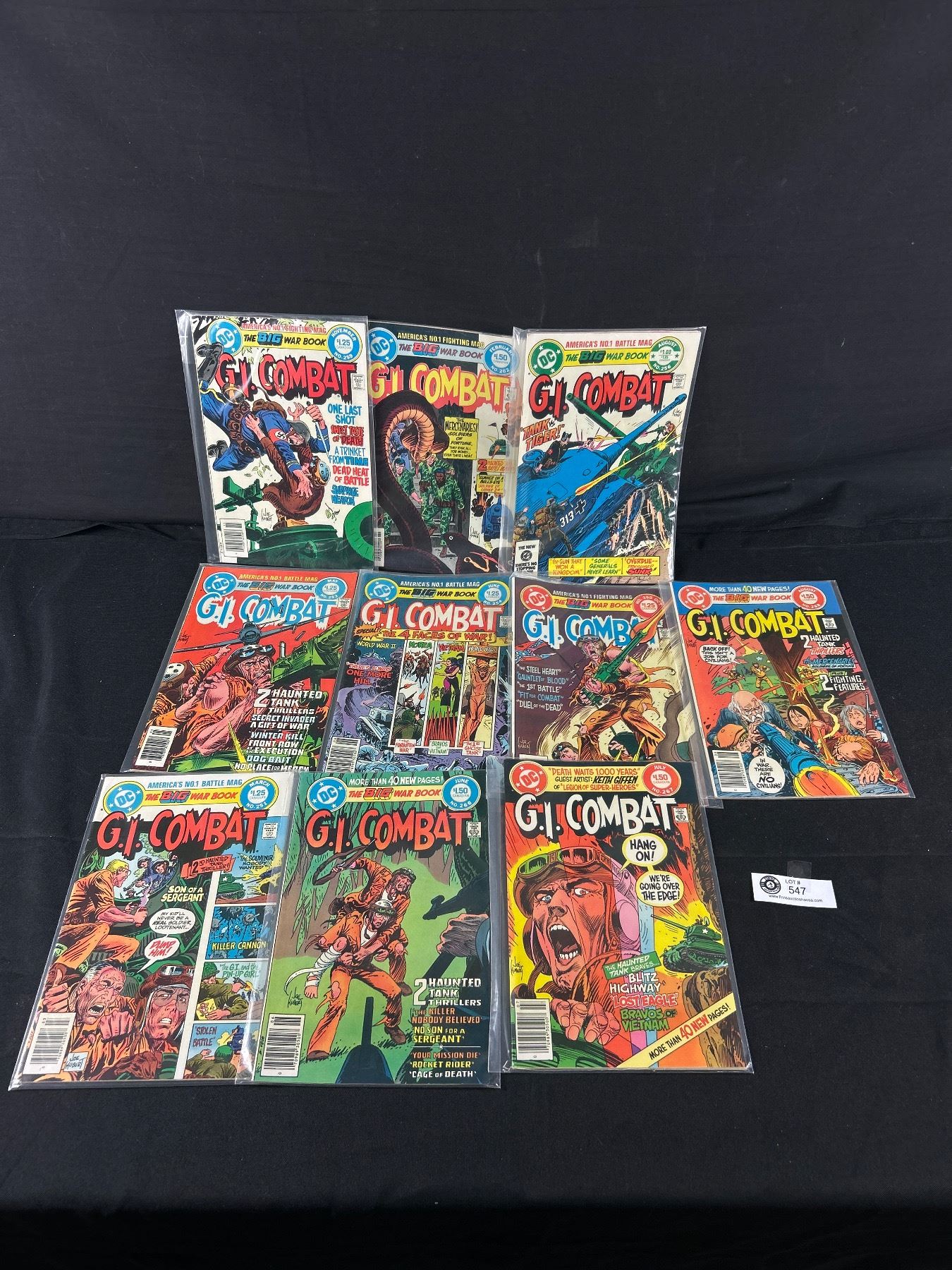 Lot of 10 Vintage DC Comics Gi Combat, etc