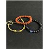 Image 2 : Lot of 3 Bracelets, Rainbow Glass, Fashion Cytrine and Genuine Rudrakshua