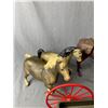 Image 2 : Vintage Lot of Plastic Horses and Wagon As Found