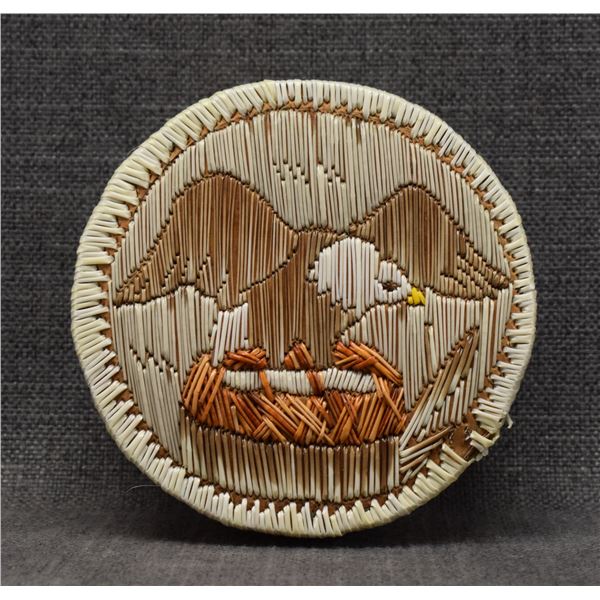 CHIPPEWA BIRCH BARK QUILLED CONTAINER