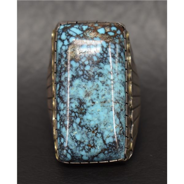 NAVAJO SILVER AND TURQUOISE RING