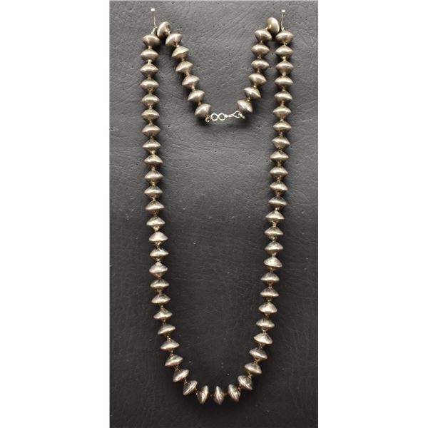 NAVAJO SILVER BEAD NECKLACE